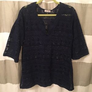 Mesh Navy Top